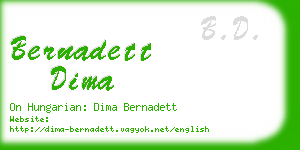 bernadett dima business card